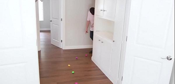  Alex D decides to get in on the Easter action   with stepmom Kit